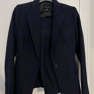 Elegant Women's Black and Blue Pantsuit